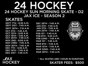 JAX HOCKEY - 24 HOCKEY - SUNDAY MORNING ADULT SKATE